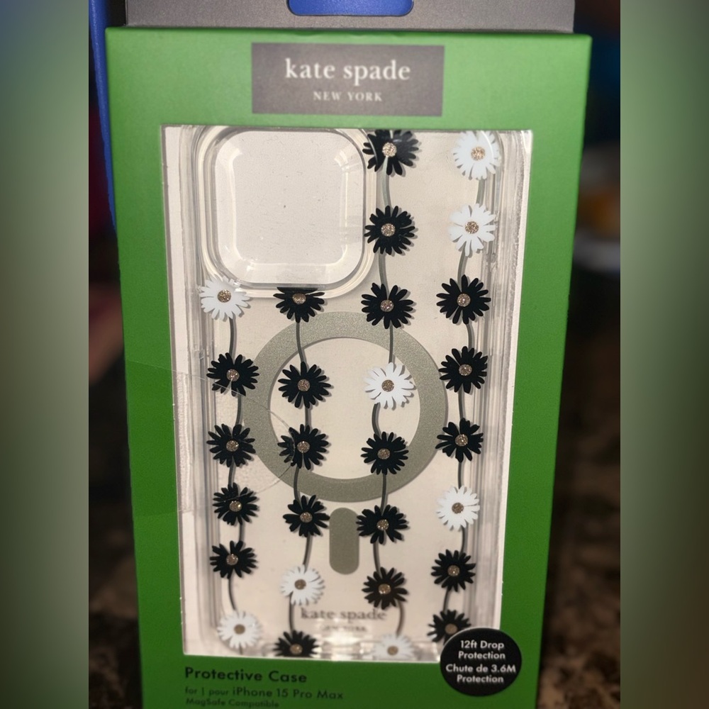 Kate Spade Black and White Floral Phone Case